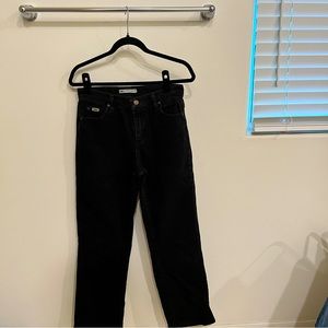 Black lee relaxed straight leg jeans